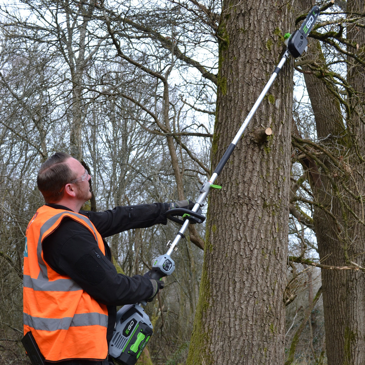 EGO Pro X Telescopic Multi-Tool Pole Hedge Trimmer And Pruning Saw Kit