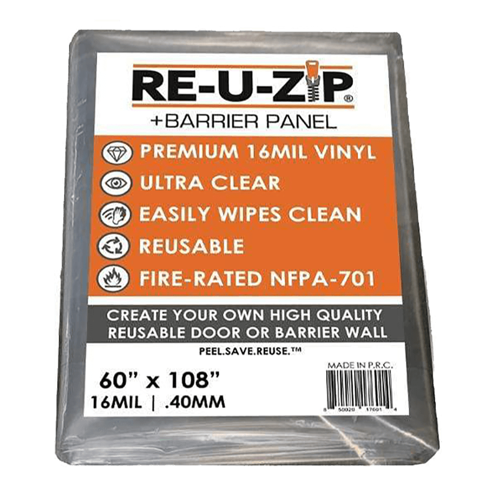 RE-U-ZIP™ REUSABLE DUST BARRIER PANEL | Ultra-Clear & Fire-Rated