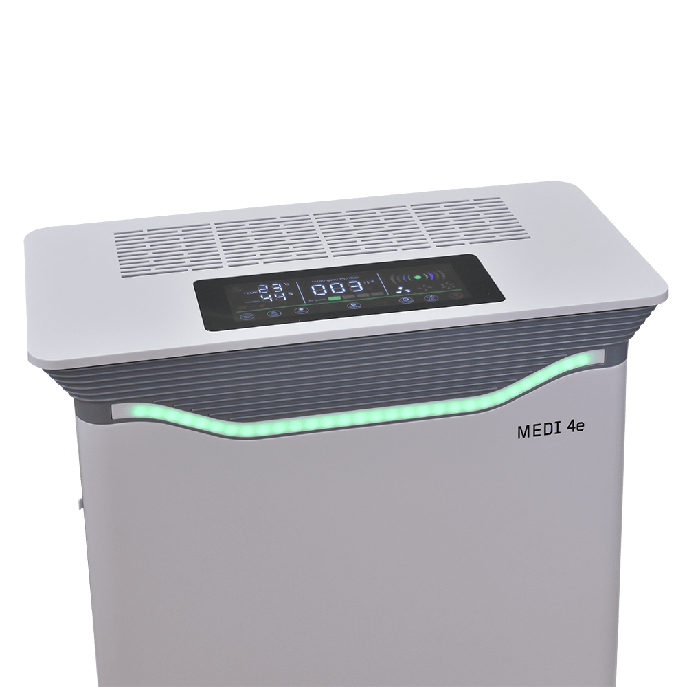 HEPA UV-C Air Purifier MAXVAC Medi® 4e with Variable Air-flow for rooms up to 125m3