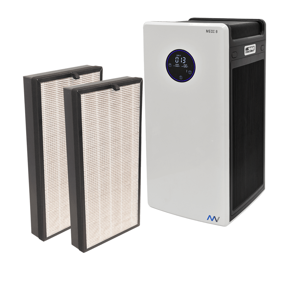 HEPA UV-C Air Purifier MAXVAC Medi® 8 with Variable Air-flow for rooms up to 260m3