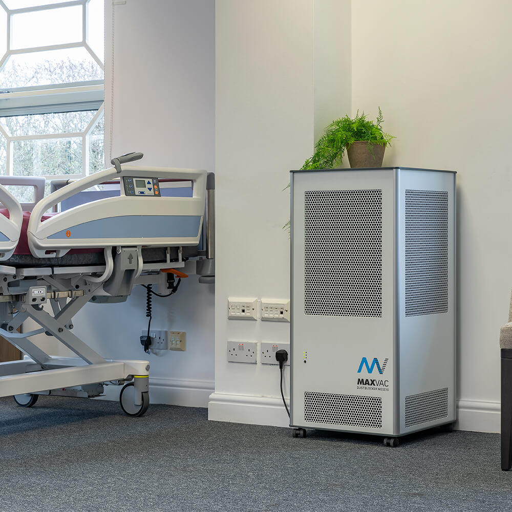 HEPA UV-C Air Purifier MAXVAC Medi® 10 with 5 Stage Filtration and Powerful 1'300m3/h Airflow