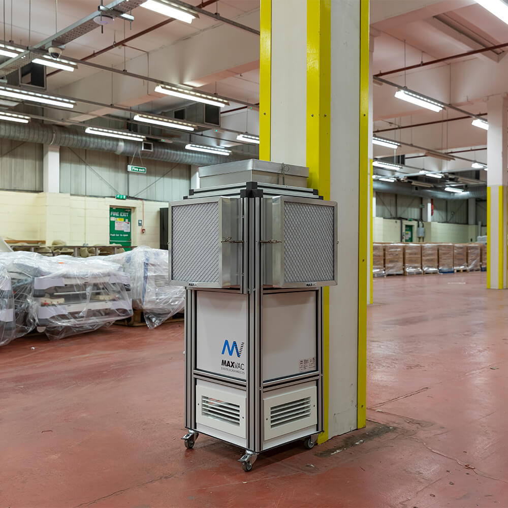 HEPA UV-C Air Purifier with 500 - 2'000m3/h Airflow - MAXVAC Medi® 25 Virus Steriliser