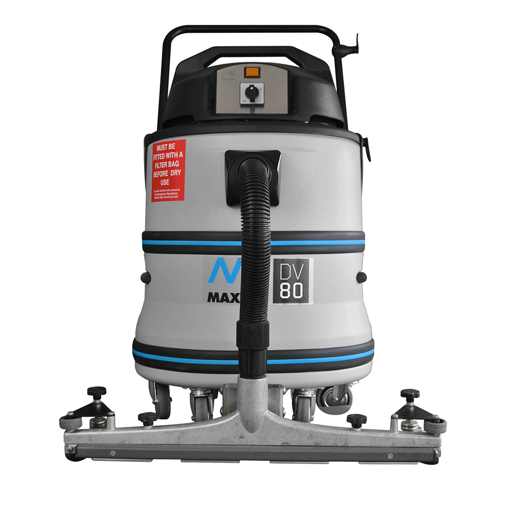 Powerful M Class Twin-Motor 80 Litre Wet/Dry Vacuum, with Floorbar - MAXVAC DV80-MBN-FB