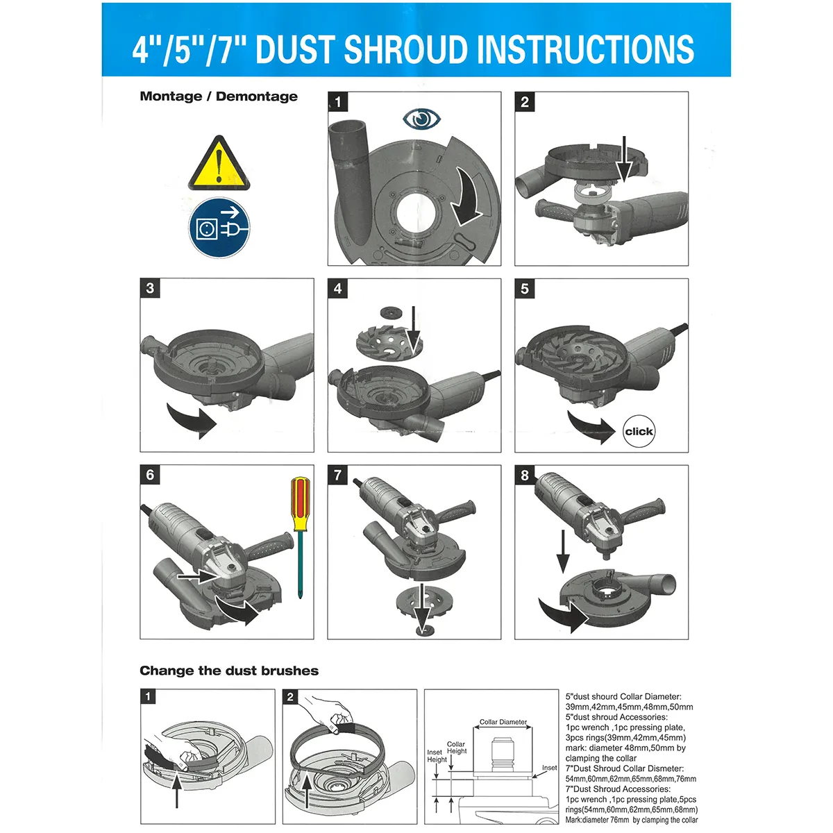 MAXVAC 5" (125mm) Surface Grinder Shroud
