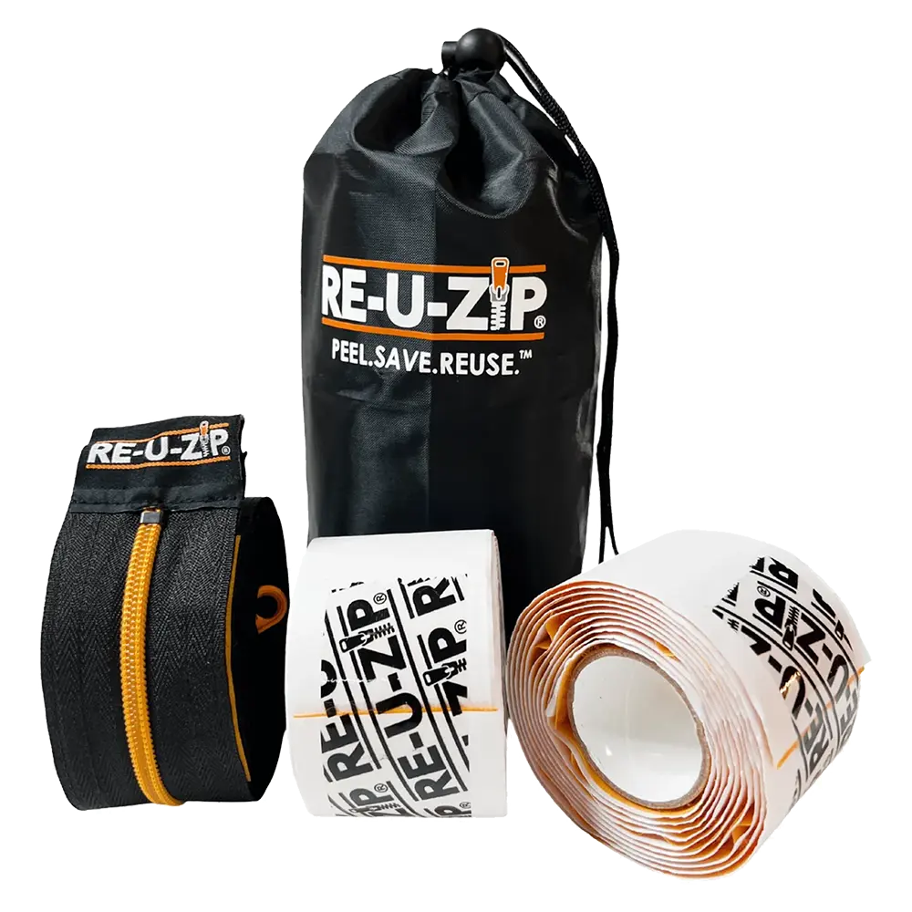 RE-U-ZIP Heavy Duty Reusable Dust Barrier Zipper Starter Kit