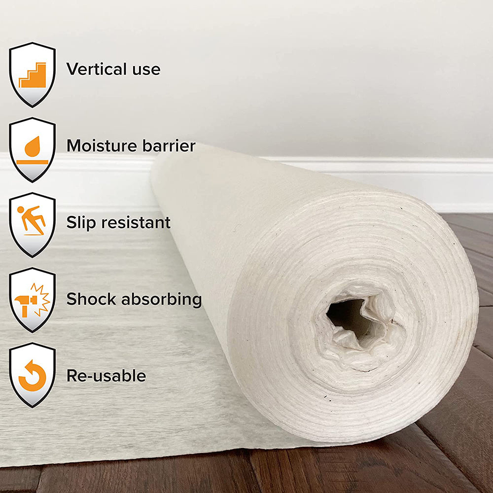 Premium Self-Adhesive Fleece Floor Protection, Fire-Retardant 1 x 50m Roll