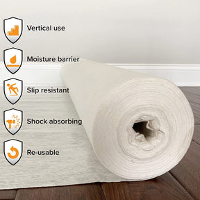 Premium Self-Adhesive Fleece Floor Protection, Fire-Retardant 1 x 50m Roll
