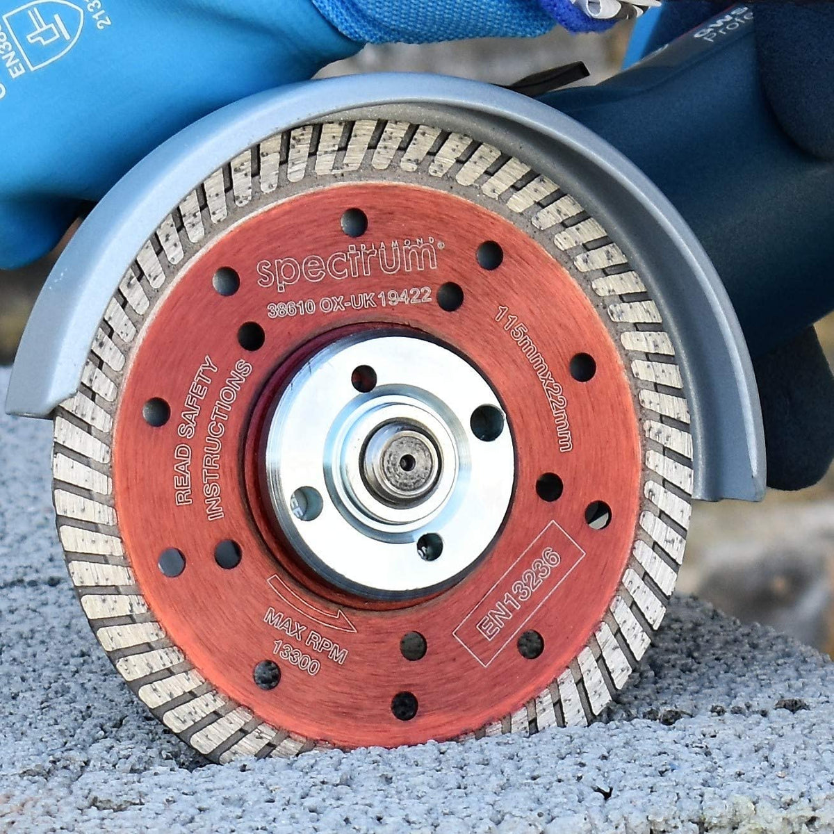 OX Tools TX10R-105/16 Spectrum Superior Turbo Diamond Blade, 105/16mm, Red