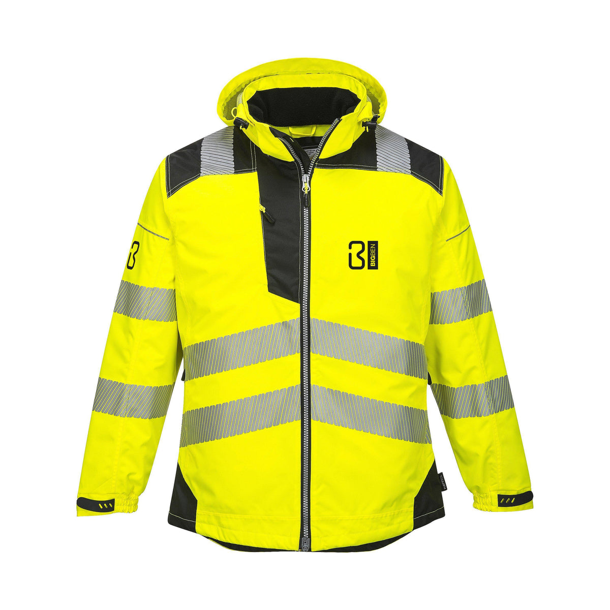 BIG BEN® Hi-Vis Waterproof Thermal Winter Jacket Yellow/Black