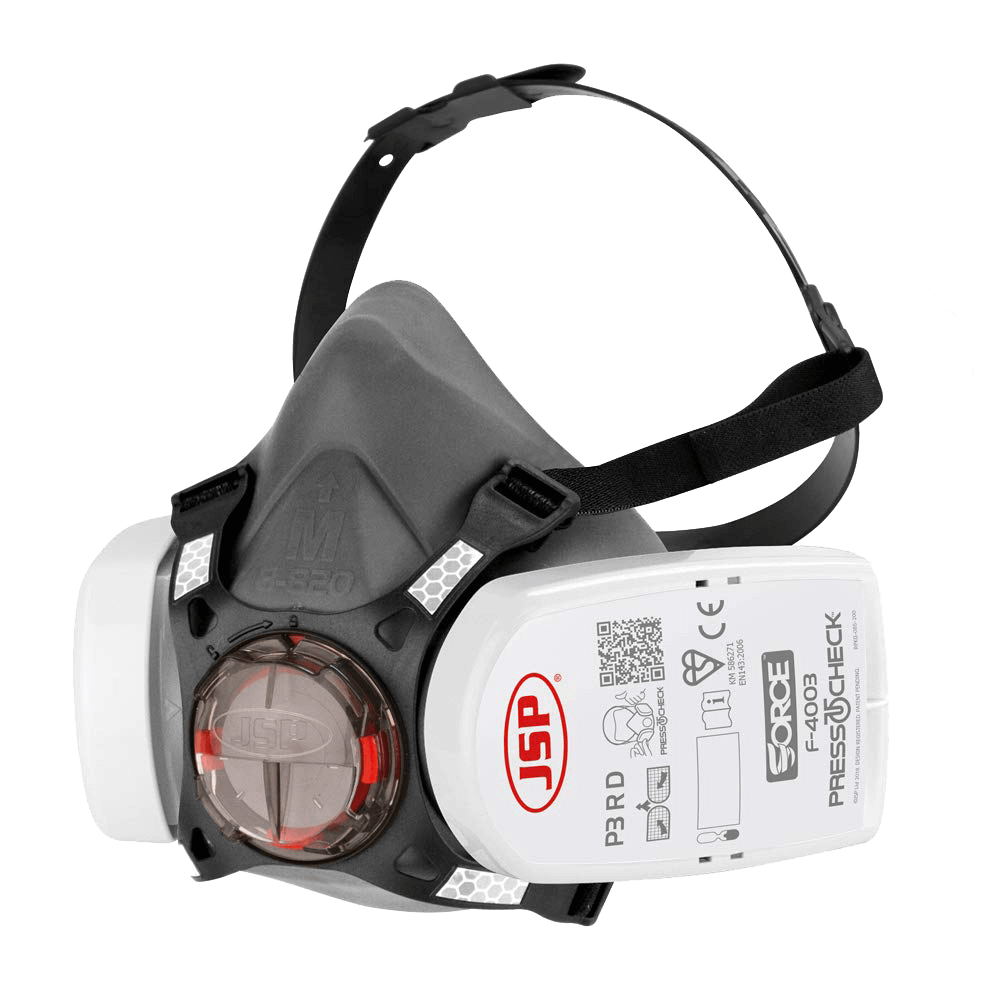 JSP Force 8 Half-mask Medium with Press To Check™ P3 R Filters - 100% FREE