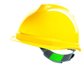 Short Peak Push-Key V-Gard Safety Helmet-PP-3110YW-Leachs