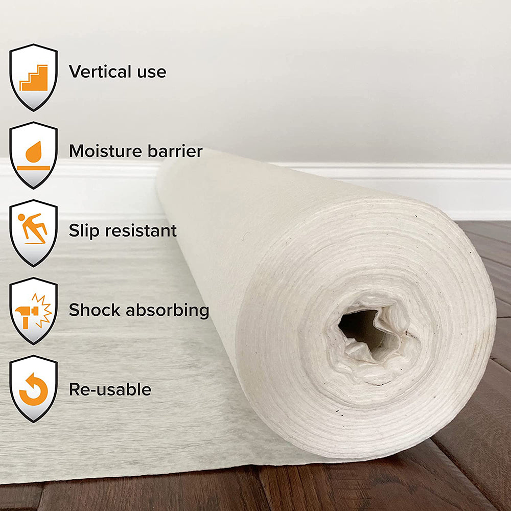 Premium Self-Adhesive Fleece Floor Protection, Fire-Retardant 1 x 25m Roll